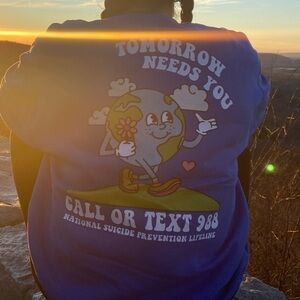 Blue Mental Health Graphic Crew Neck